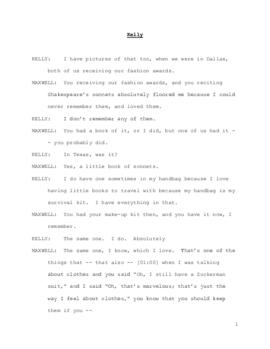 Conversation between Grace Kelly and Vera Maxwell, with an interview of Kelly by John Touhey